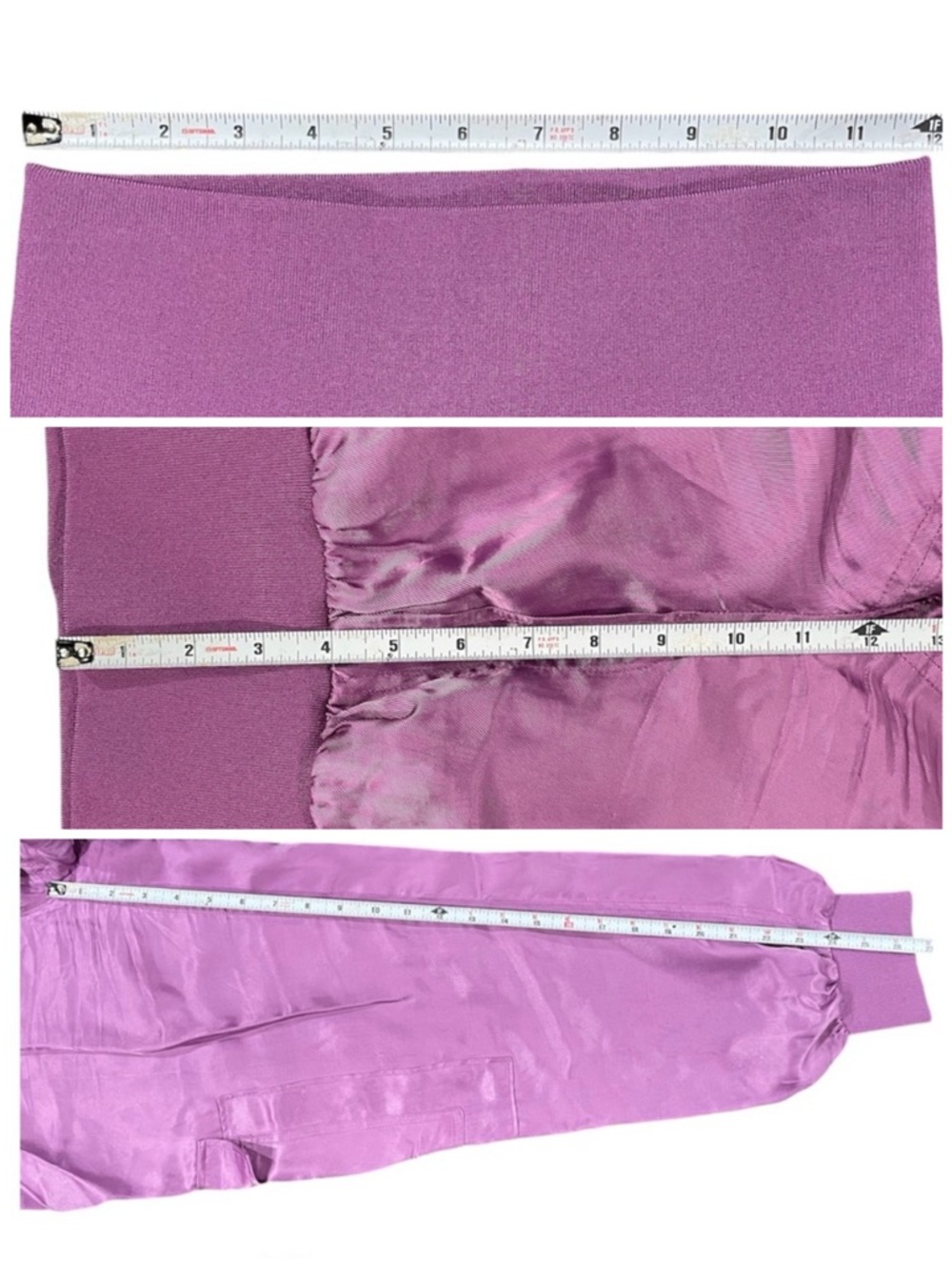 CINQ A SEPT Purple Silky High Waist Pants Small - Picture 11 of 11